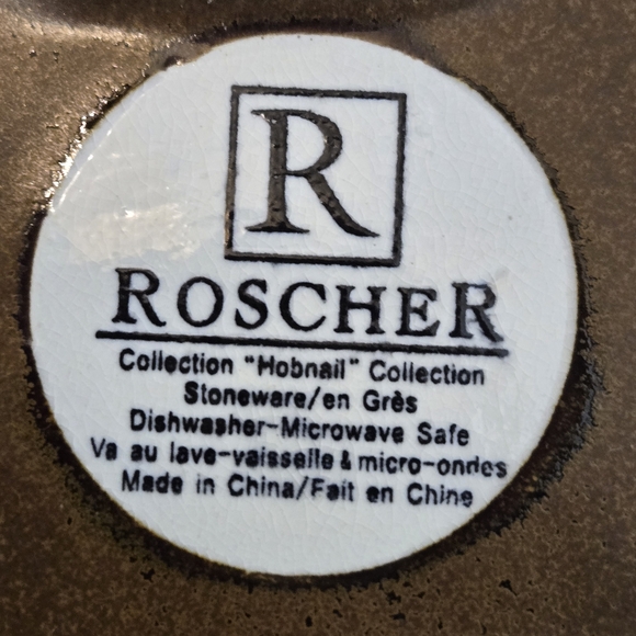 Roscher Hobnail Forest Green Square Salad Plate 8x8 | Like New w/ Tags - Picture 3 of 8